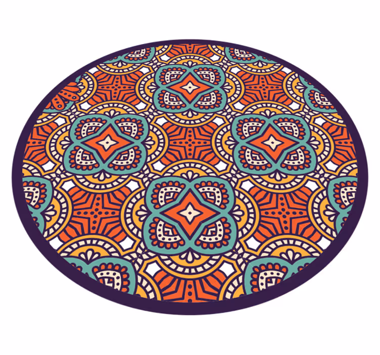 vinylový koberec mandala farebná geometrická harmónia - Tenstickers