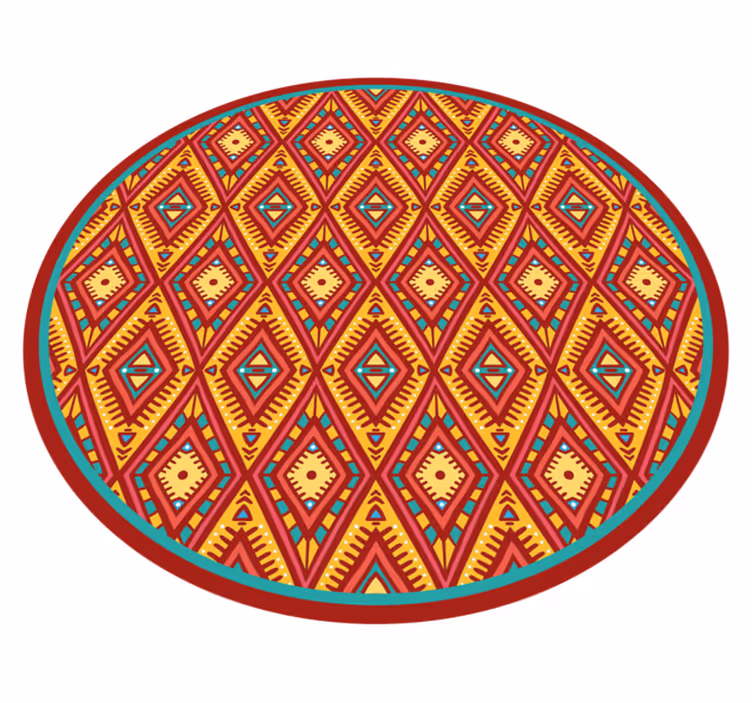 etnický vinylový koberec geometrický kmeňový prvok - Tenstickers