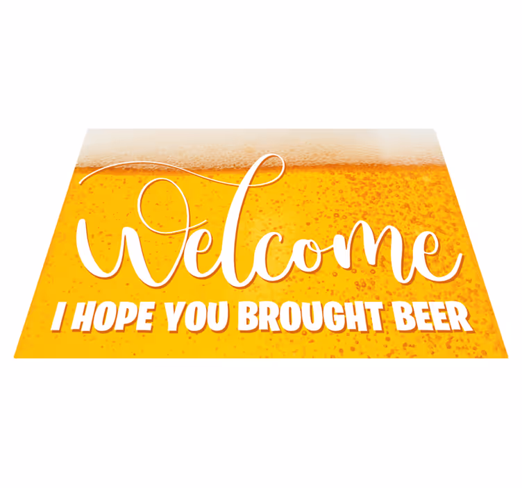 Prineste si pivo vitajte moderný koberec - Tenstickers
