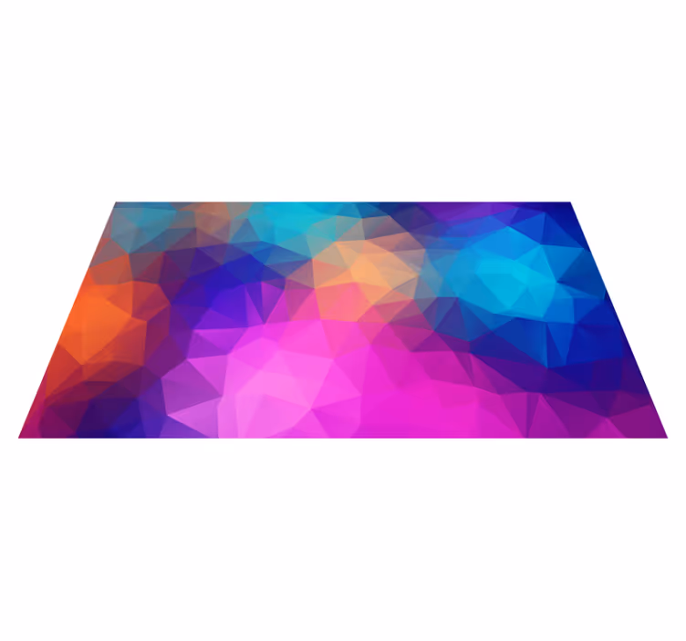 vinylový koberec s geometrickýmy tvarmi farebná fúzia - Tenstickers
