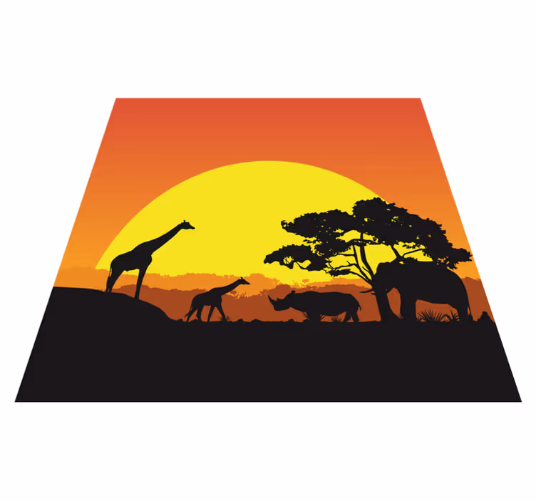 Africký savana moderný koberec - Tenstickers