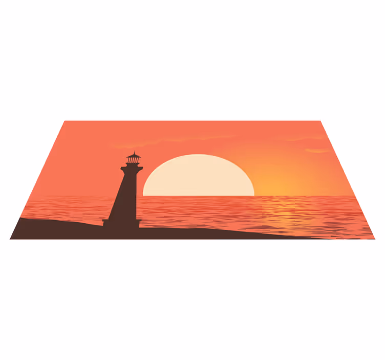 prírodný vinylový koberec pohľad na pobrežný západ slnka - Tenstickers