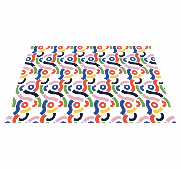 mozaika vinylový koberec živé geometrické tvary - Tenstickers