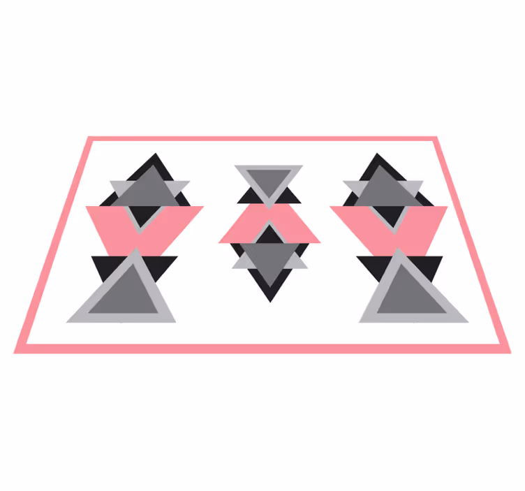 Vinylový koberec s geometrickými tvarmi trojuholníkový mix - Tenstickers