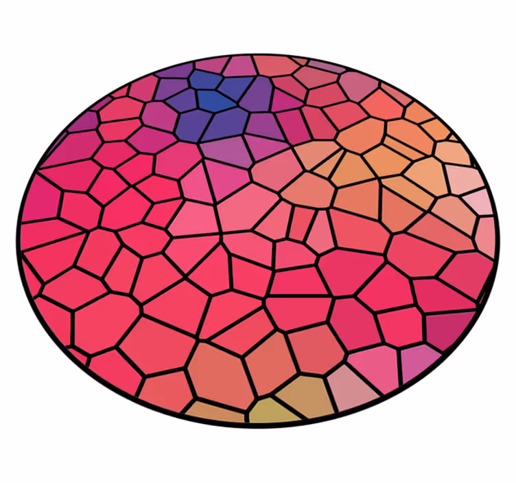 žiarivé farebné geometrické maliarske koberčeky - Tenstickers