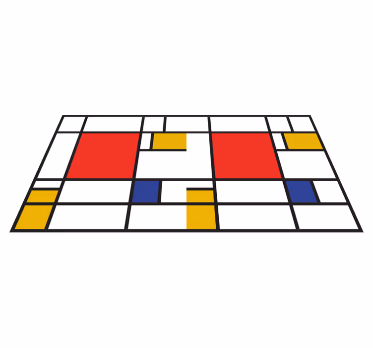 Mondrianske umelecké geometrické koberce - Tenstickers
