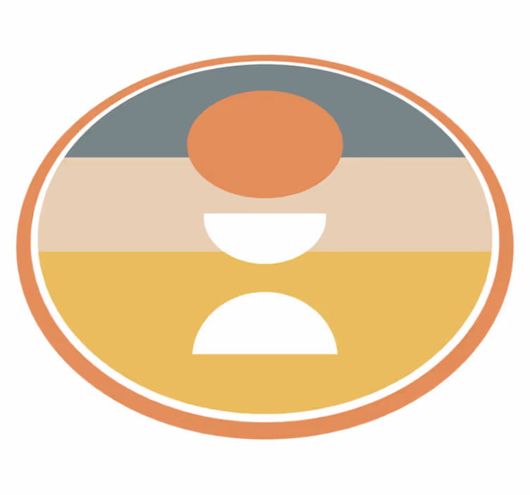 vinylový koberec minimalisticky kruhová farebná harmónia - Tenstickers