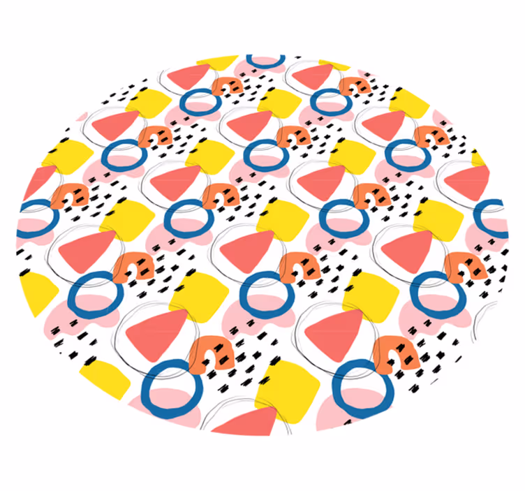 vinylový koberec minimalisticky živé tvarové aranžmány - Tenstickers