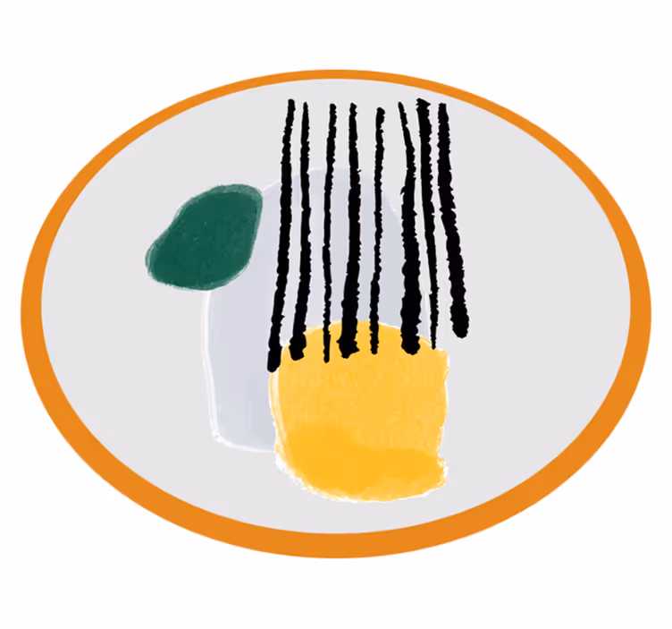 Vinylový koberec minimalisticky geometrické farebné segmenty - Tenstickers
