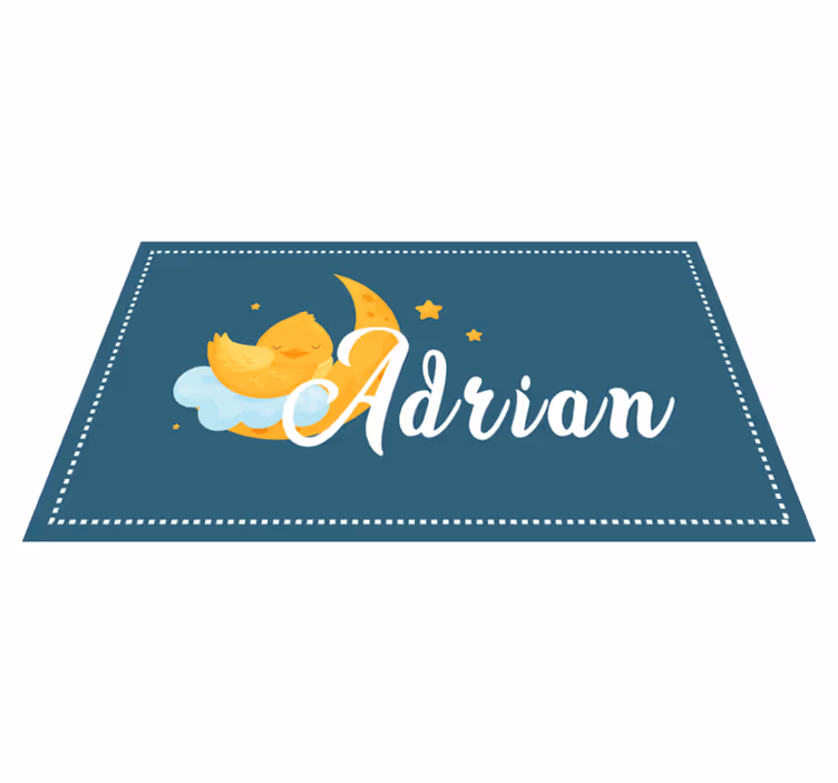 rôzne vinylové koberce pre deti spiaca kačka s menom - Tenstickers