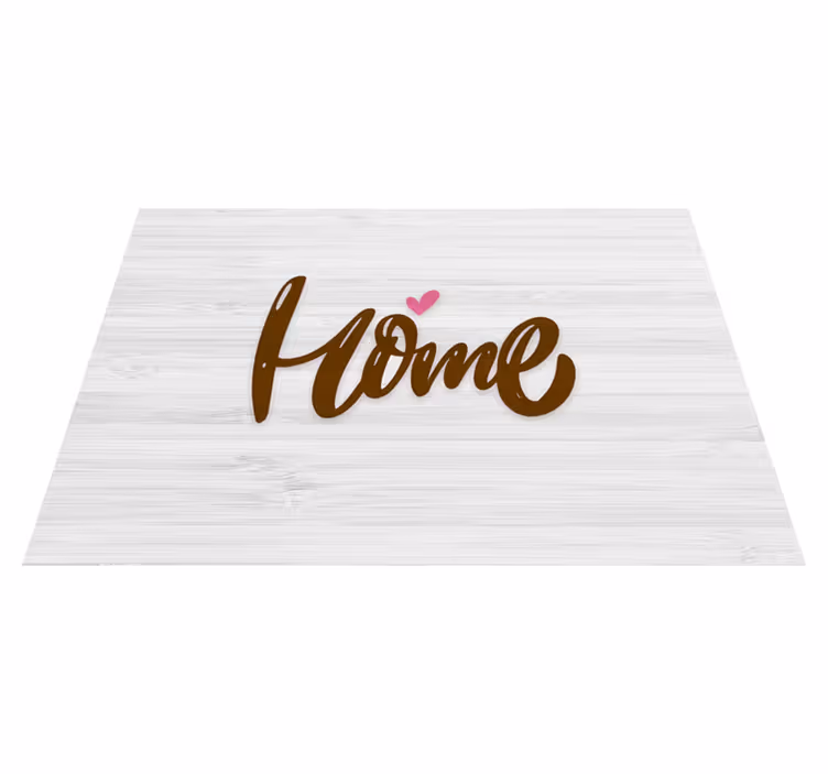 vinylový koberec do predsiene drevený dom so srdcom - Tenstickers