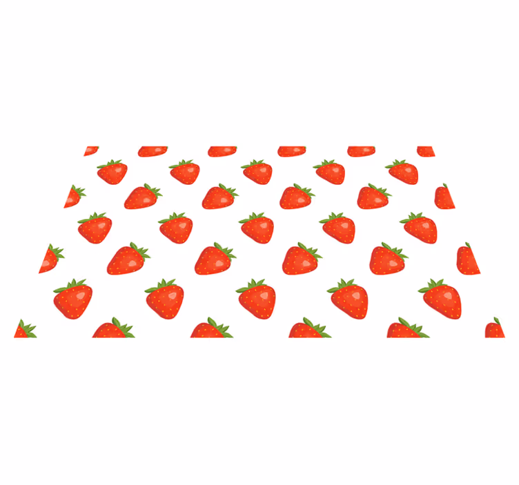 vinylový koberec do kuchyne jahodový koncept - Tenstickers
