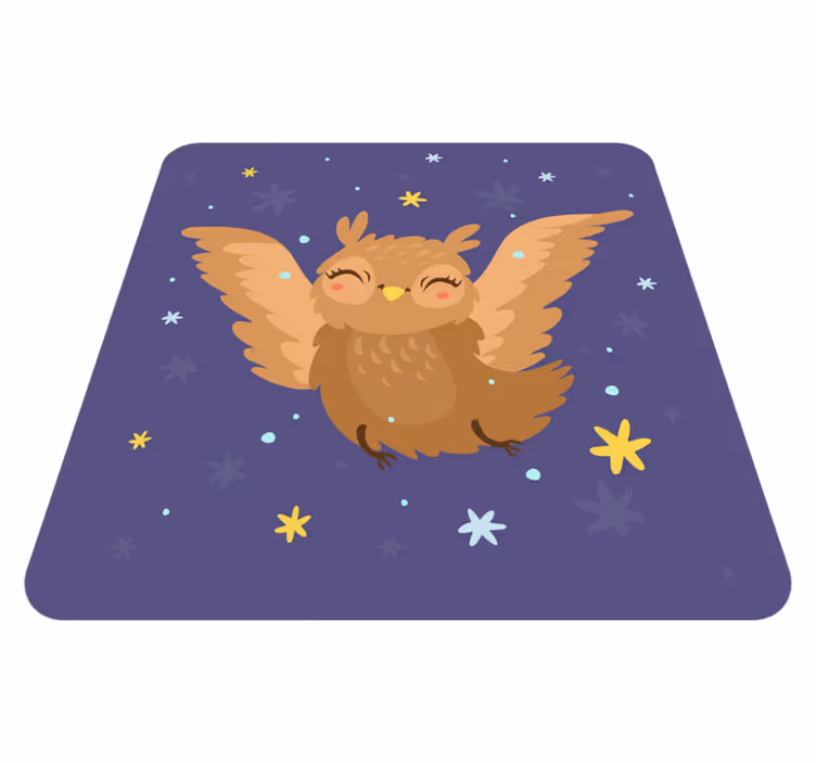rôzne vinylové koberce pre deti veselý dizajn sovy - Tenstickers