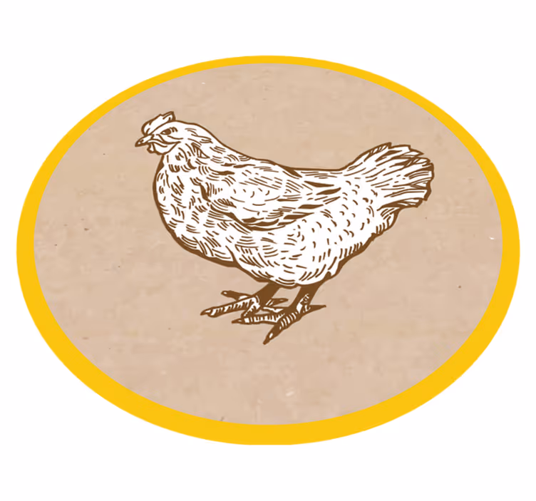 vinylové koberce zvieratá kura ilustrácie - Tenstickers