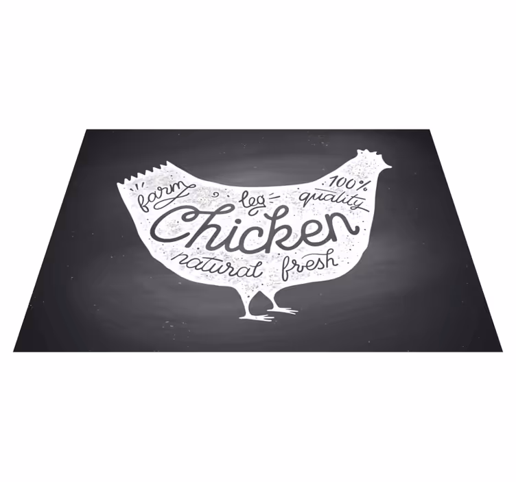 vinylový koberec do kuchyne čerstvé kura z farmy - Tenstickers
