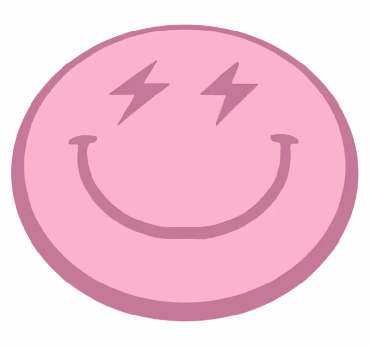 vinylový koberec pre mládež elektrizujúca tvár s úsmevom - Tenstickers