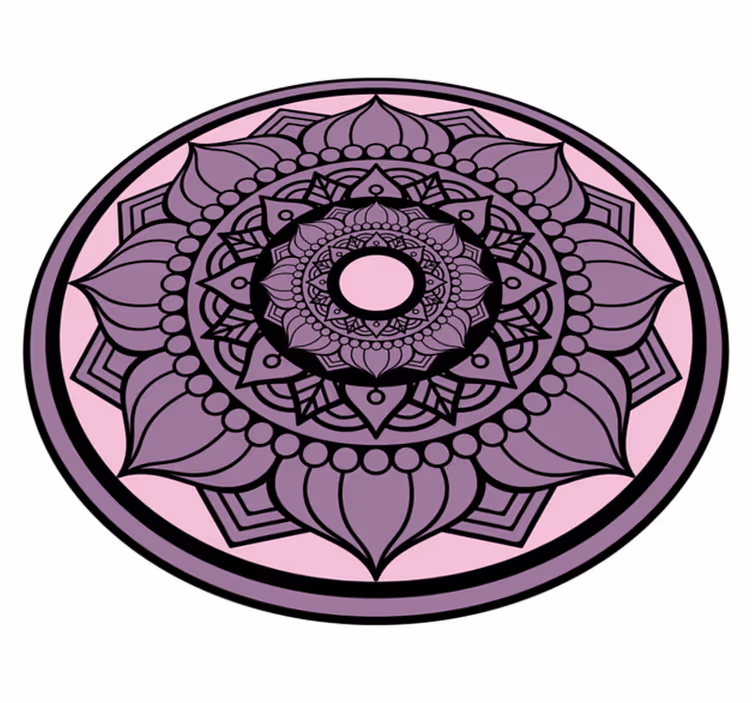 vinylový koberec mandala kruhový kvetinový vzor - Tenstickers