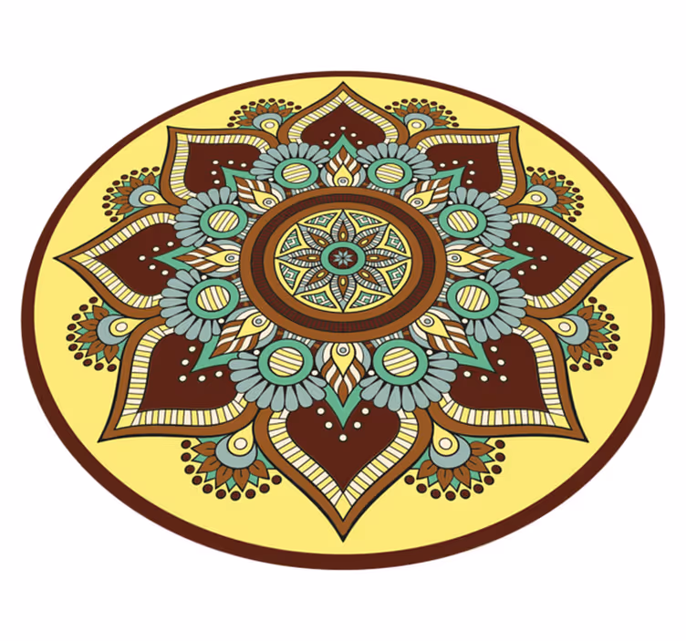 vinylový koberec mandala farebný zdobený vzor - Tenstickers