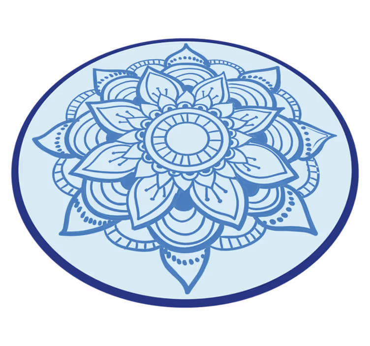 vinylový koberec mandala zložitý kvetinový motív - Tenstickers