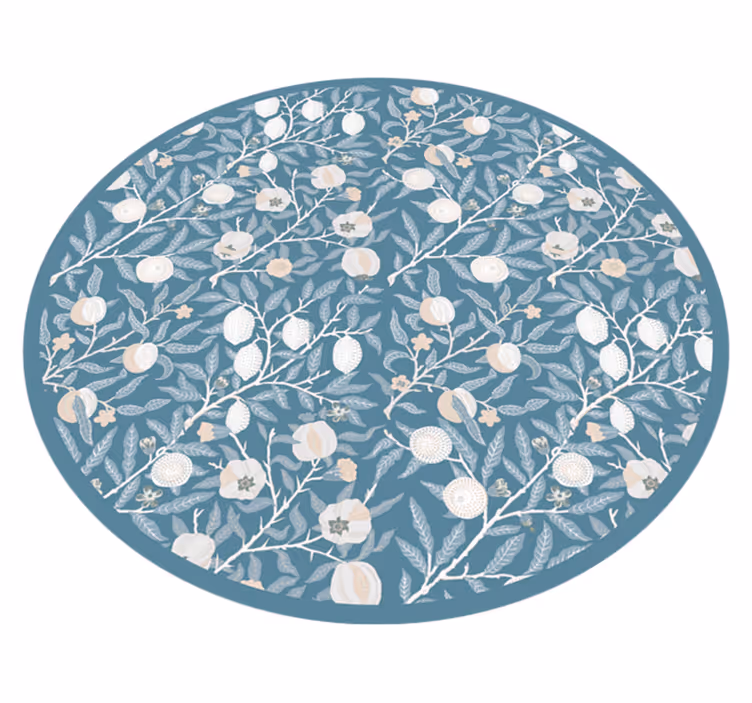 okrúhly vinylový koberec okrúhle s kvetinovým vzorom - Tenstickers