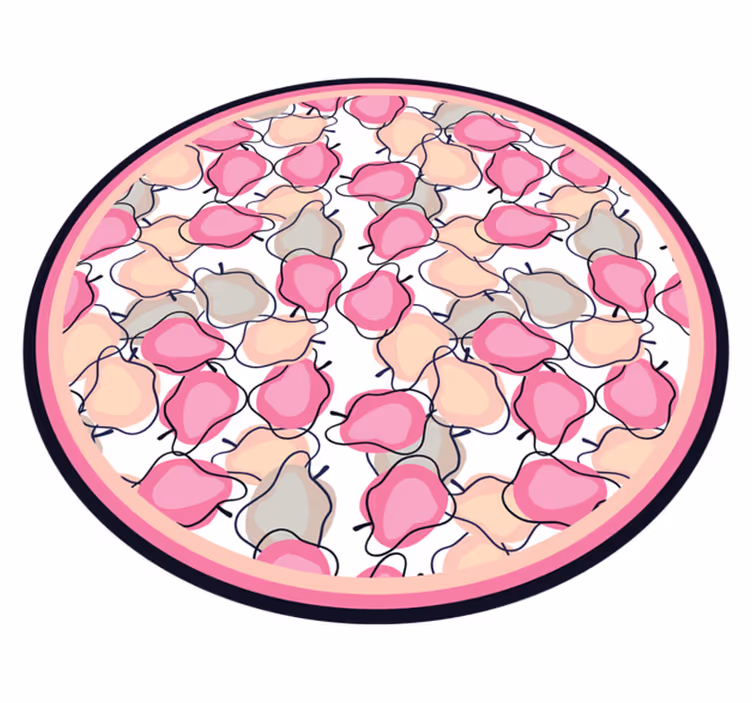 vinylový koberec do kuchyne aranžmán z ružového ovocia - Tenstickers