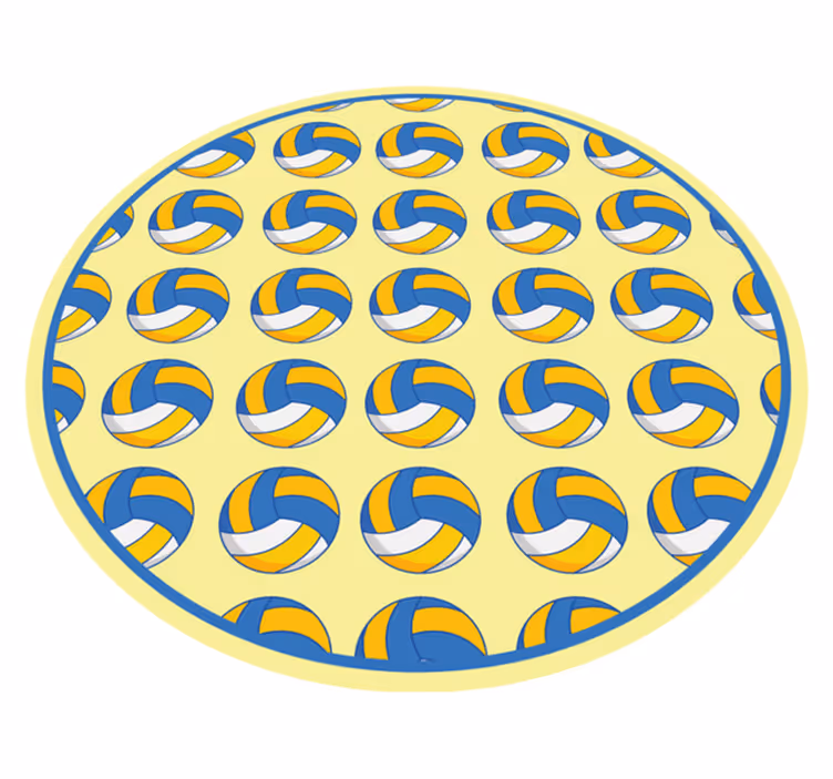 Kruhový koberec na volejbalový vzor - Tenstickers