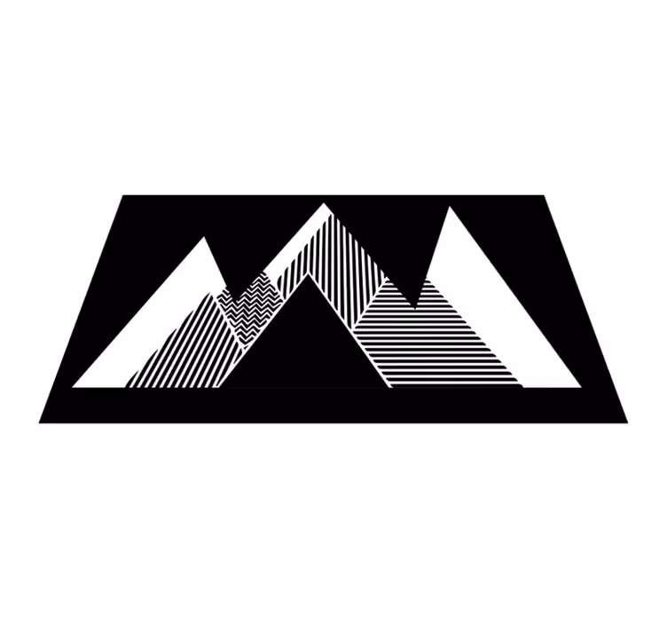 Vinylový koberec s geometrickými tvarmi v štýlovom cikcaku - Tenstickers