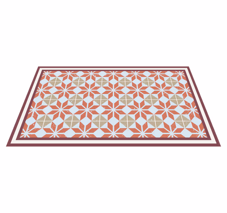 vinylový koberec kachličky geometrický prvok - Tenstickers