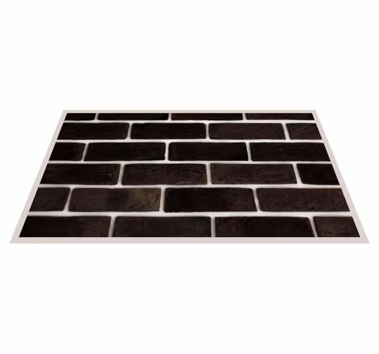 kamene vinylový koberec čierny tehlový vzor - Tenstickers