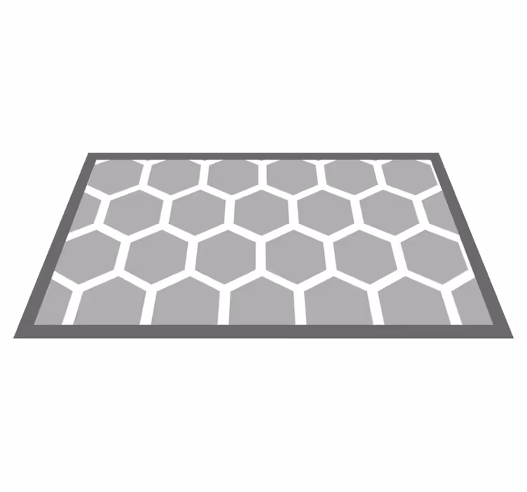 Biele geometrické päťuholníky geometrické koberce - Tenstickers
