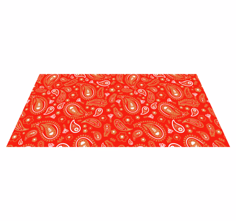 mozaika vinylový koberec žiarivá paisley potlač - Tenstickers