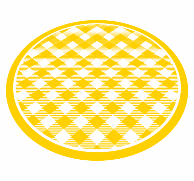 okrúhly vinylový koberec žltý diamantový znak - Tenstickers
