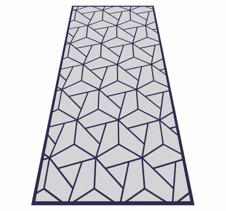 vinylový koberec s geometrickýmy tvarmi sivé hranaté vzory - Tenstickers