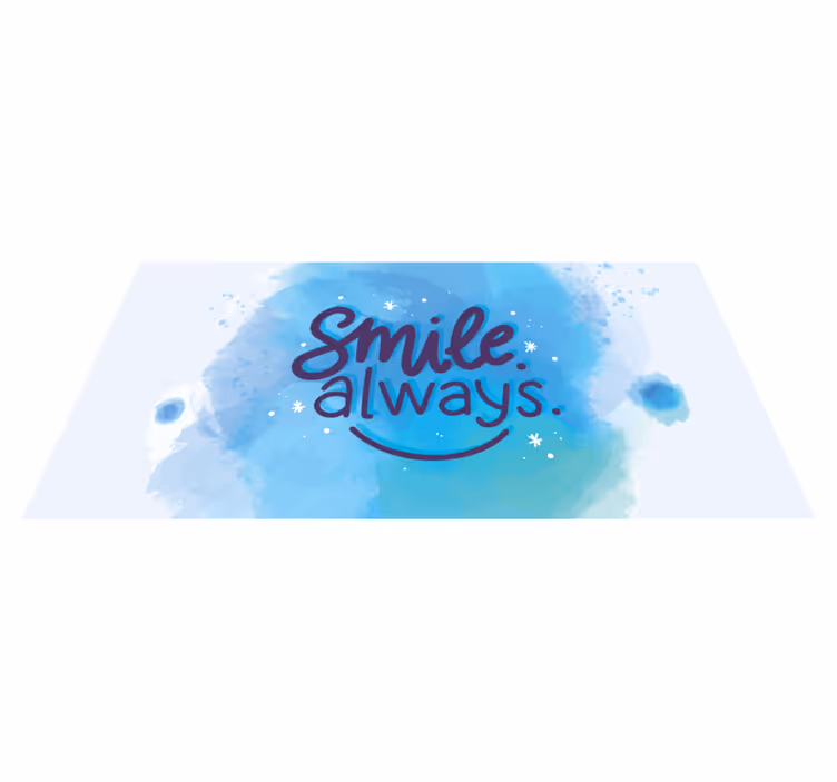 vinylový koberec citáty vždy sa usmievaj - Tenstickers