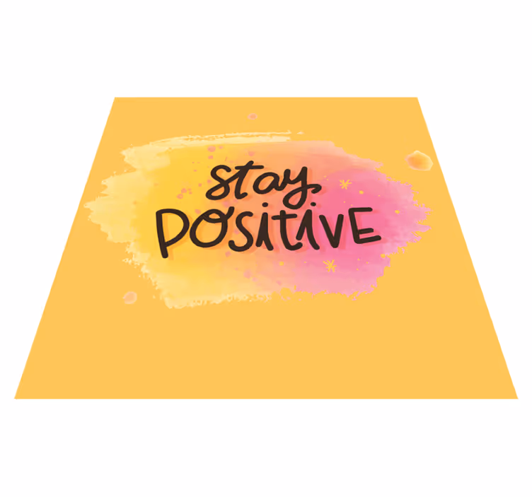 vinylový koberec citáty zostaň optimistický - Tenstickers
