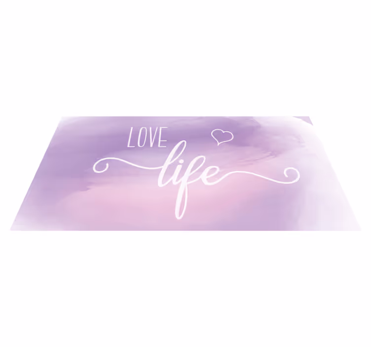 vinylový koberec citáty milovať život - Tenstickers