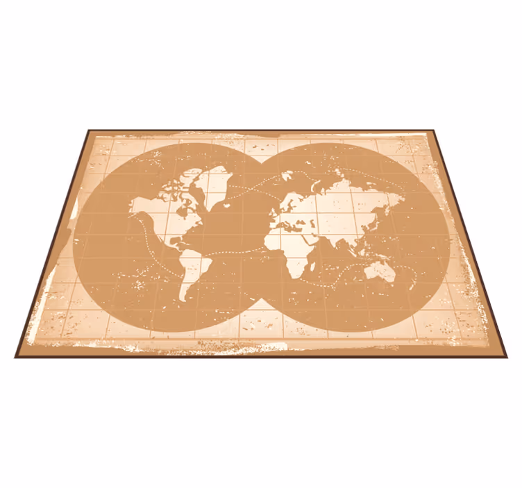vinylový kvoberec s mapou sveta světová mapa - Tenstickers