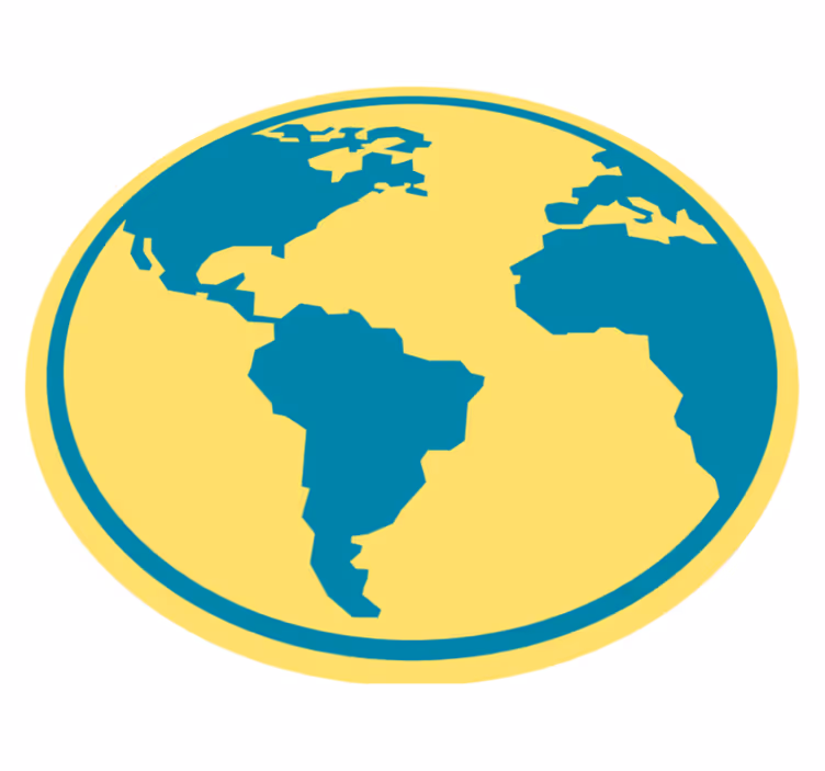 okrúhly vinylový koberec geografická mapa sveta - Tenstickers