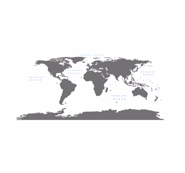 vinylový koberec do obývačky štylizovaná mapa sveta - Tenstickers