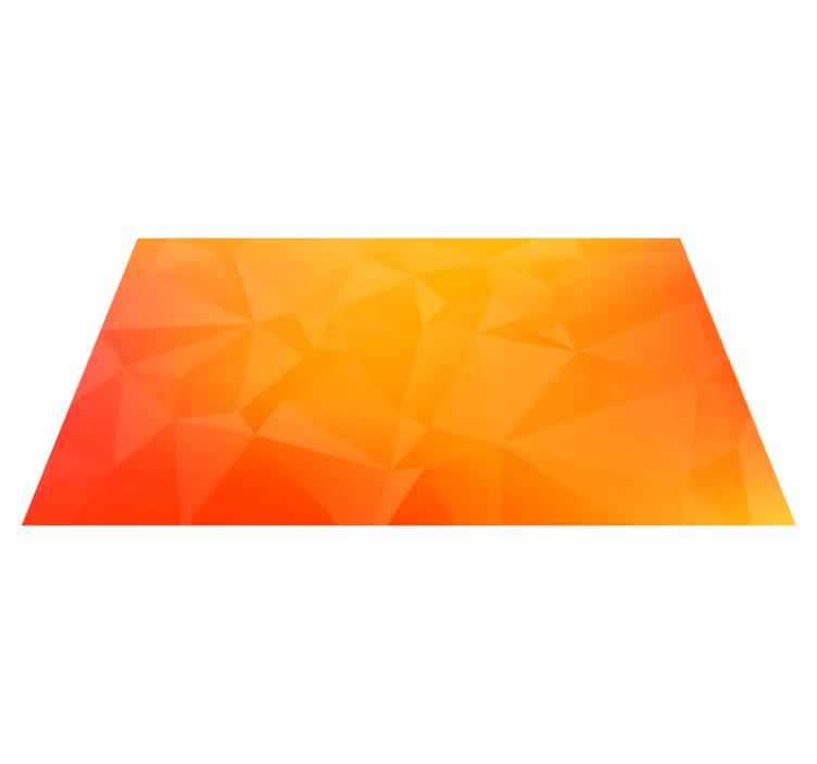 Abstraktné oranžové geometrické tvary moderný koberec - Tenstickers