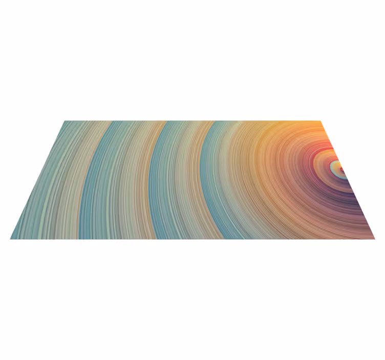vinylový koberec minimalisticky špirálové farebné vlny - Tenstickers