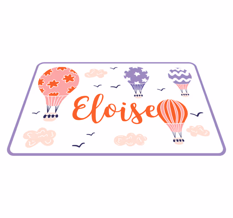 vinylový koberec s menom svieži horúci vzduch - Tenstickers