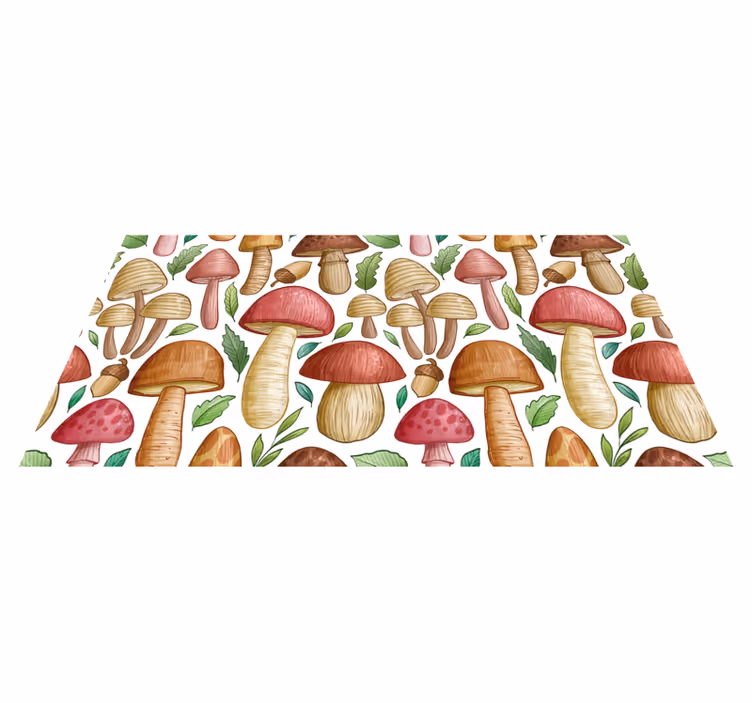 prírodný vinylový koberec hravá odroda húb - Tenstickers