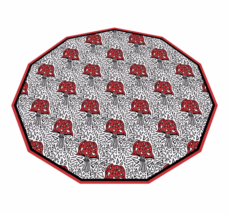 prírodný vinylový koberec umelecký motív húb - Tenstickers