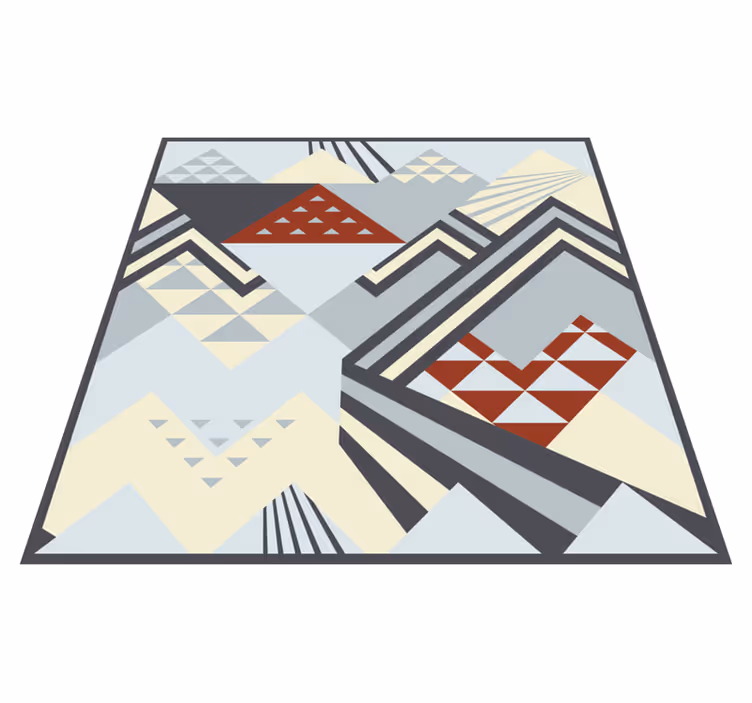 vinylový koberec s geometrickýmy tvarmi sivé moderné tvary - Tenstickers
