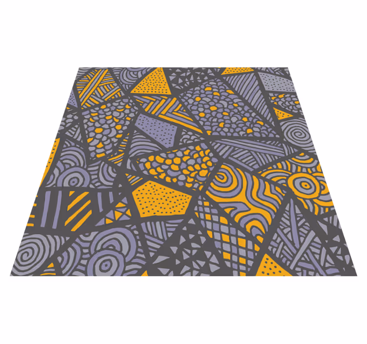 vinylový koberec s geometrickýmy tvarmi dynamické sivé tvary - Tenstickers