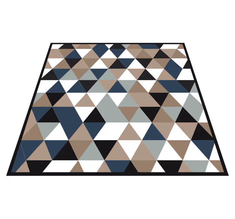 vinylový koberec s geometrickýmy tvarmi trojuholníkové tóny - Tenstickers