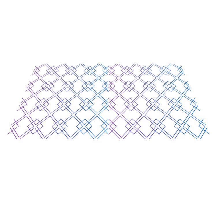 vinylový koberec s geometrickýmy tvarmi diamanty a čiary - Tenstickers