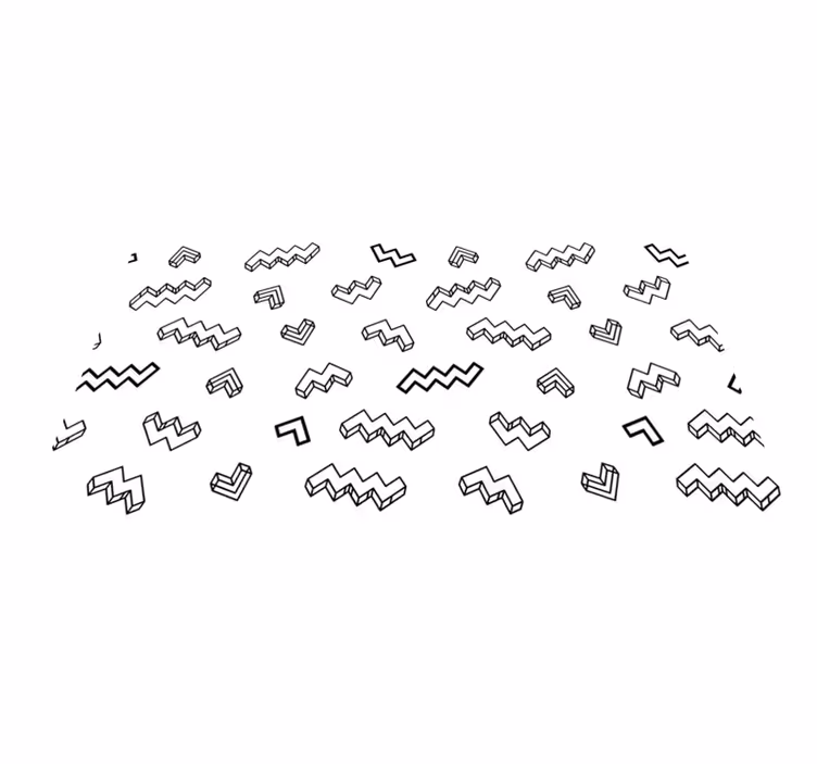 rôzne vinylové koberce pre deti výrazné hranaté vzory - Tenstickers