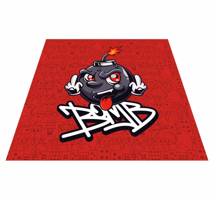 Swag detská bomba graffiti kreslený moderný koberec - Tenstickers